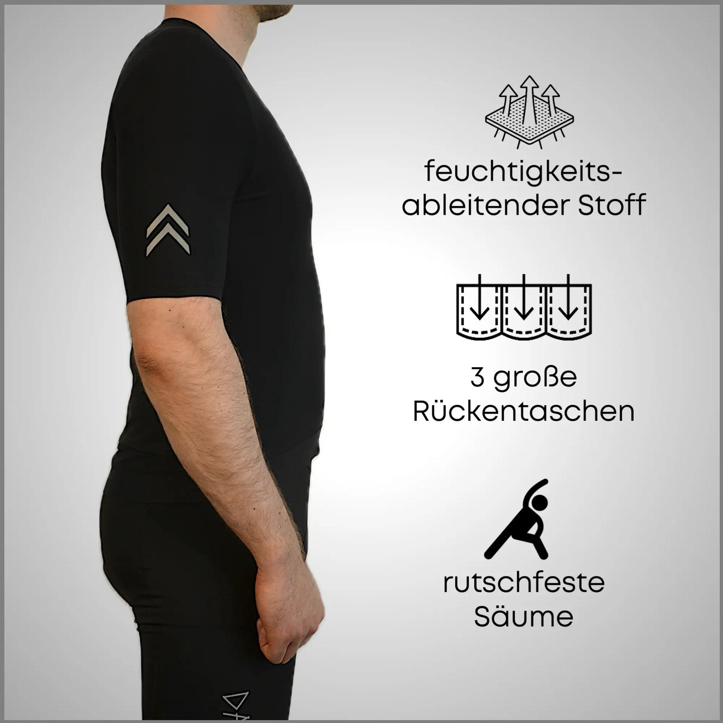 DACHS Radtrikot (Herren) – Kurzarm – Schwarz