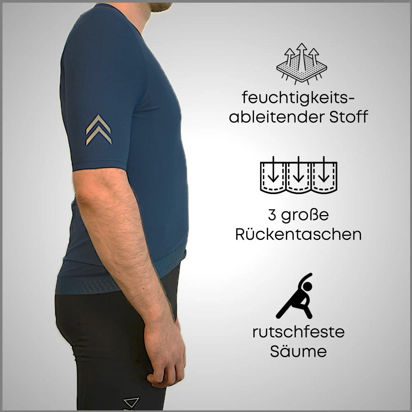 DACHS Radtrikot (Herren) – Kurzarm – Blau