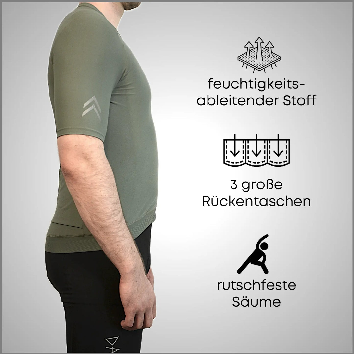 DACHS Radtrikot (Herren) – Kurzarm – Salbei