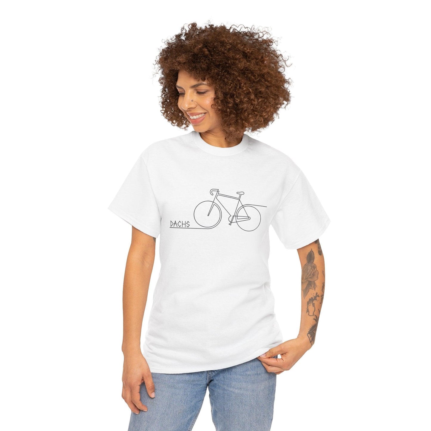Unisex Casual Tee - Bike Doodle Printify Road-cycling - Radsport