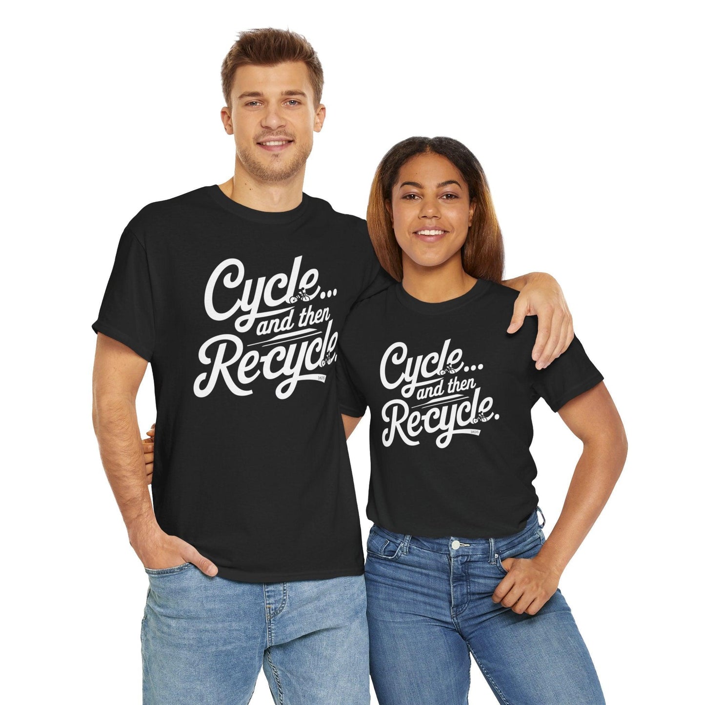 Unisex Casual Tee - Re-Cycle Printify Road-cycling - Radsport