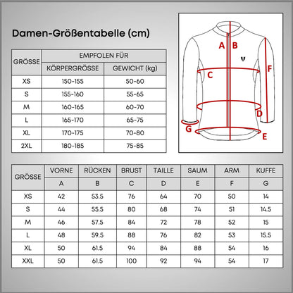 DACHS langes Radtrikot (Damen) – Langarm – Schwarz