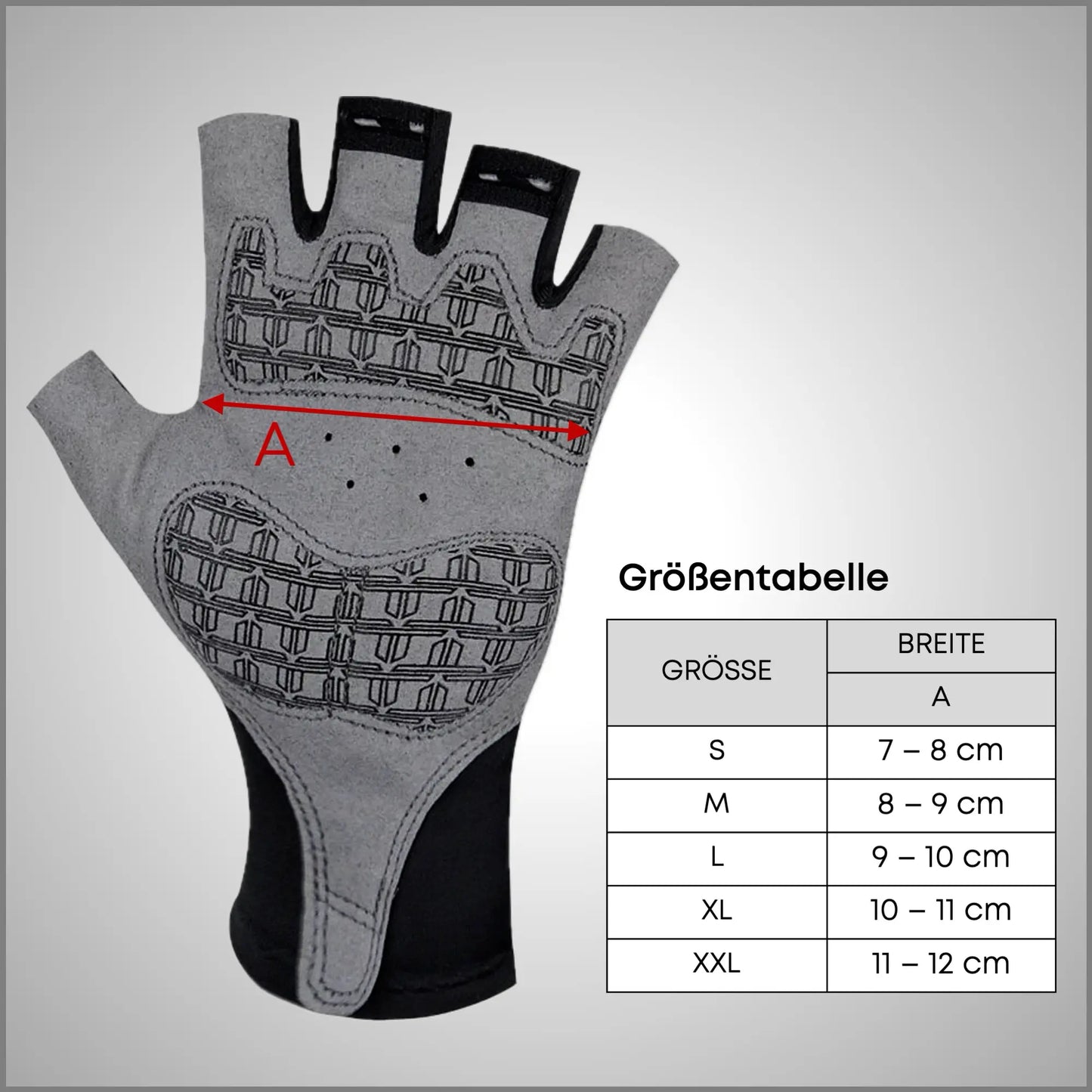 DACHS Unisex Kurzfinger-Handschuhe - Schwarz