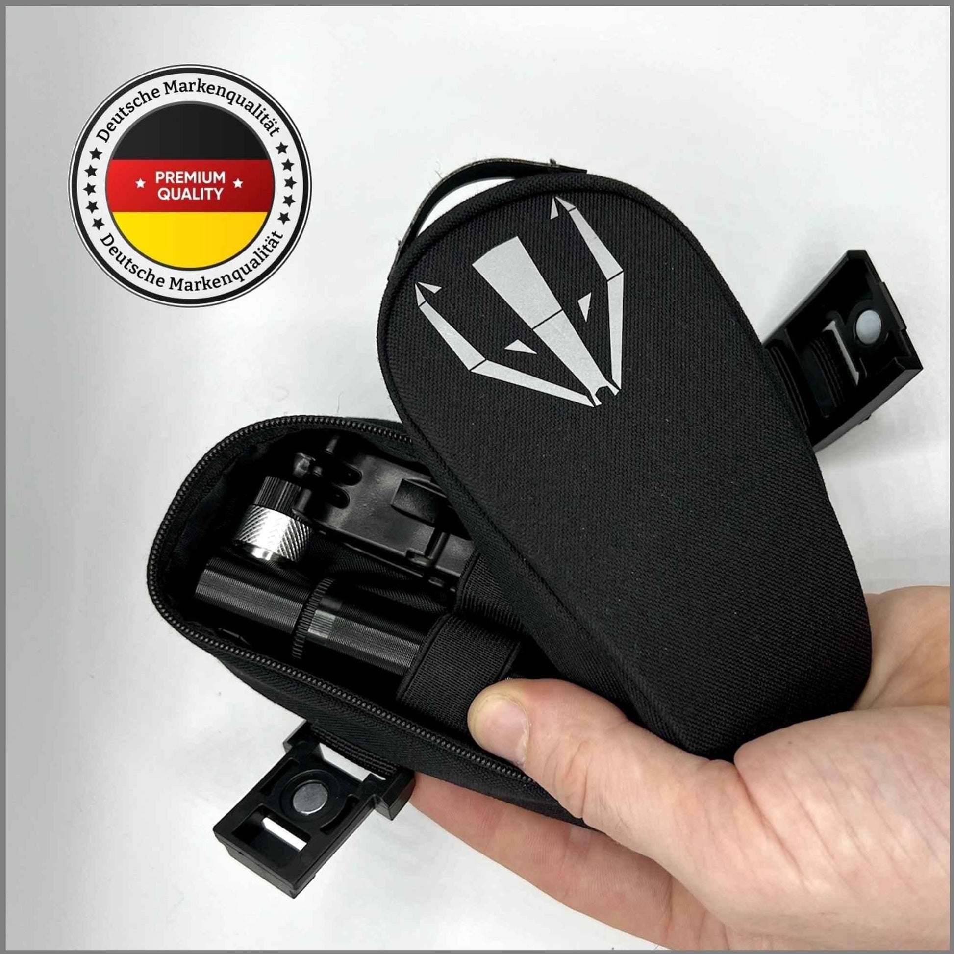 rennrad satteltasche klein DACHS Mini Saddlebag mit Magnetclip und Lichthalterung – Dachs Sport