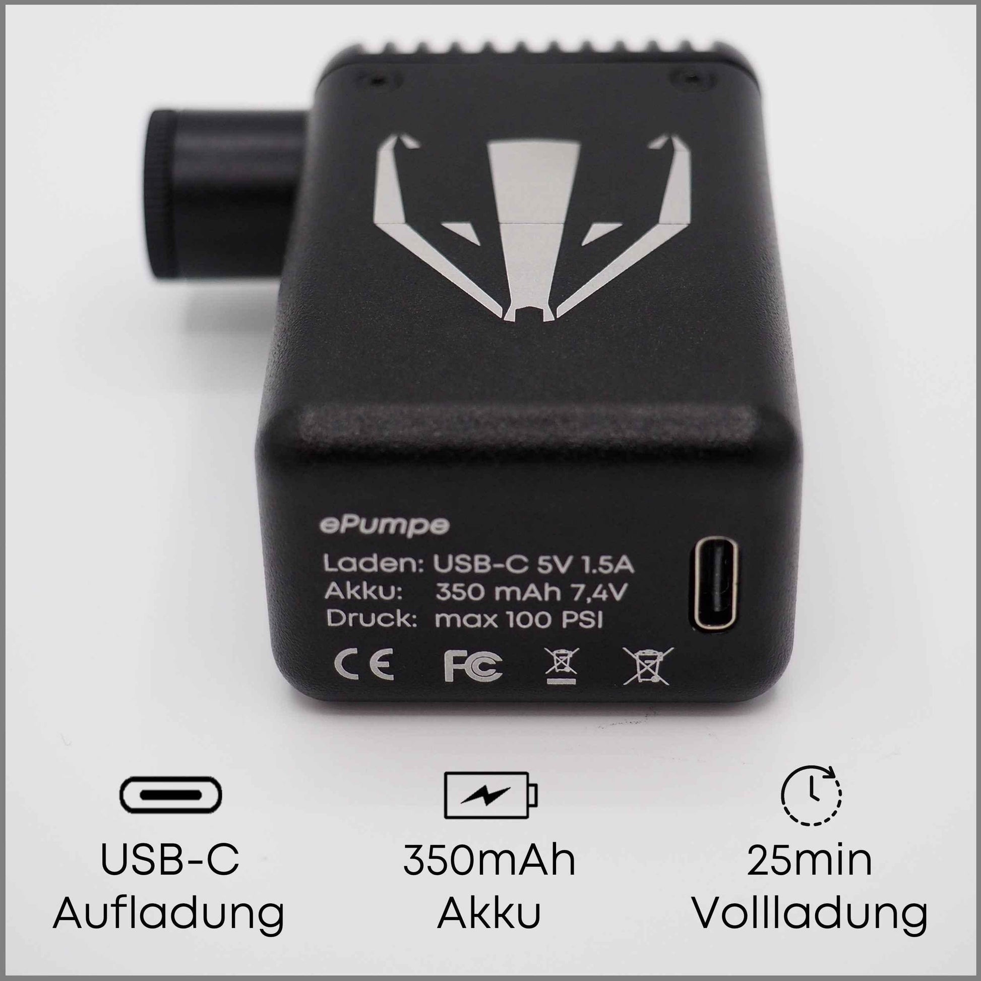 durapeak mini fahrradpumpe DACHS ePumpe