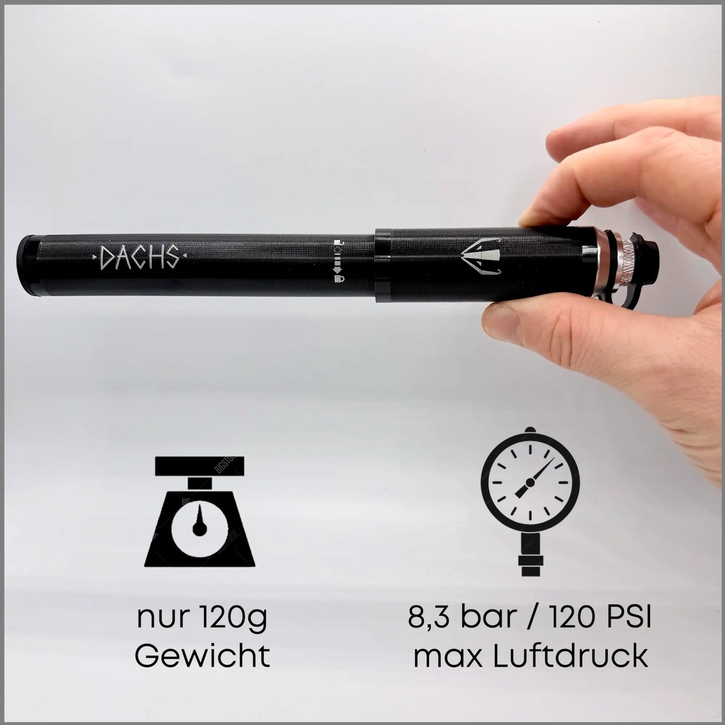 DACHS Handpumpe mit Manometer