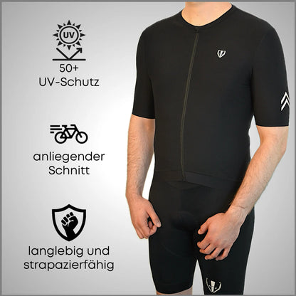 DACHS Radtrikot (Herren) – Kurzarm – Schwarz