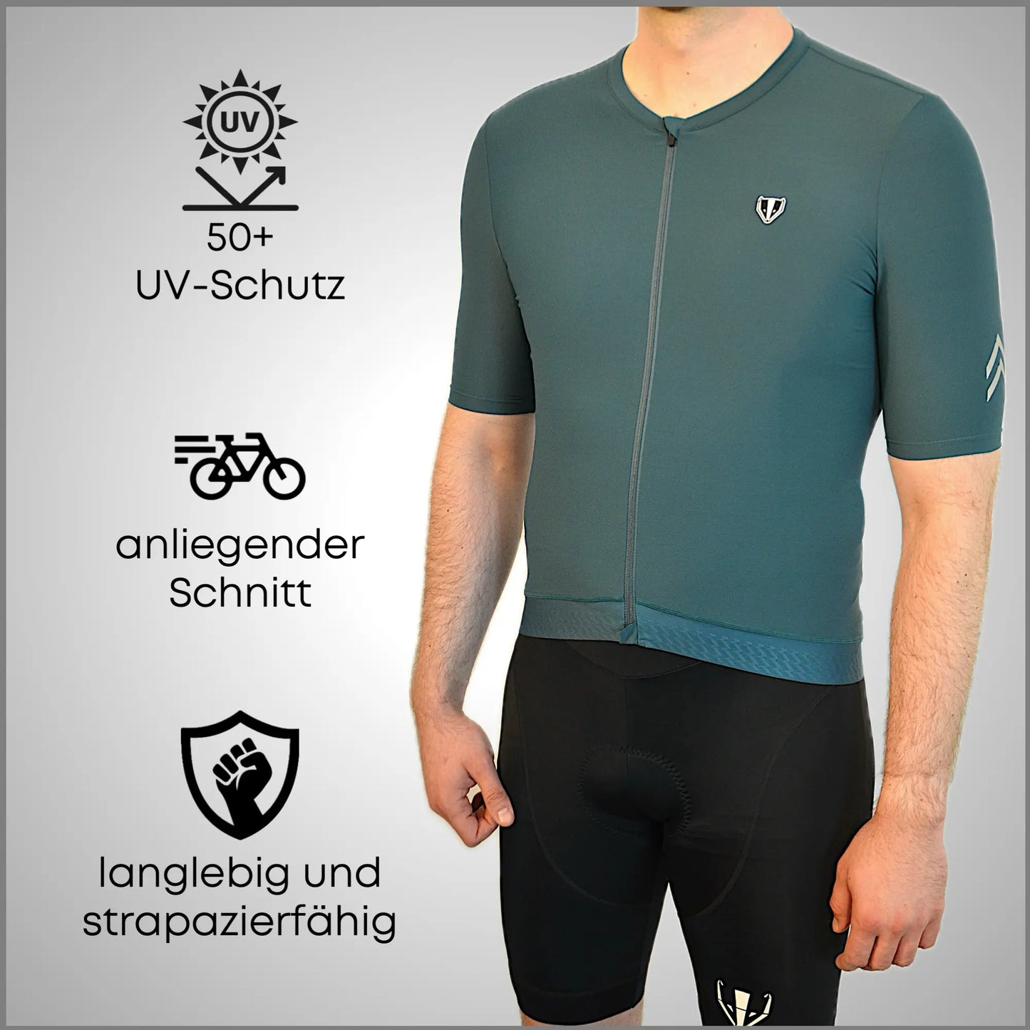 DACHS Radtrikot (Herren) – Kurzarm – Petrol
