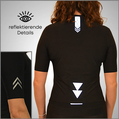 DACHS Radtrikot (Damen) – Kurzarm – Schwarz