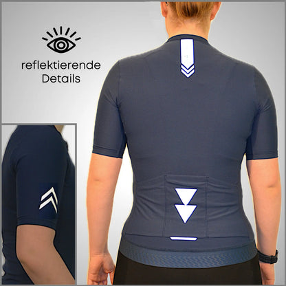 DACHS Radtrikot (Damen) – Kurzarm – Blau