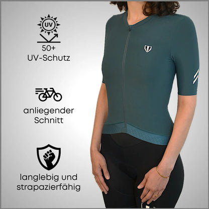 DACHS Radtrikot (Damen) – Kurzarm – Petrol