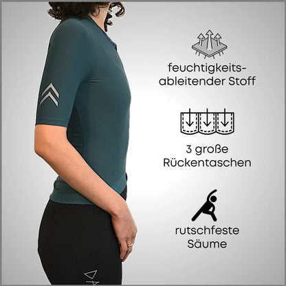 DACHS Radtrikot (Damen) – Kurzarm – Petrol