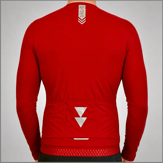 DACHS Langes Radtrikot (Herren) – Langarm – Schwarz