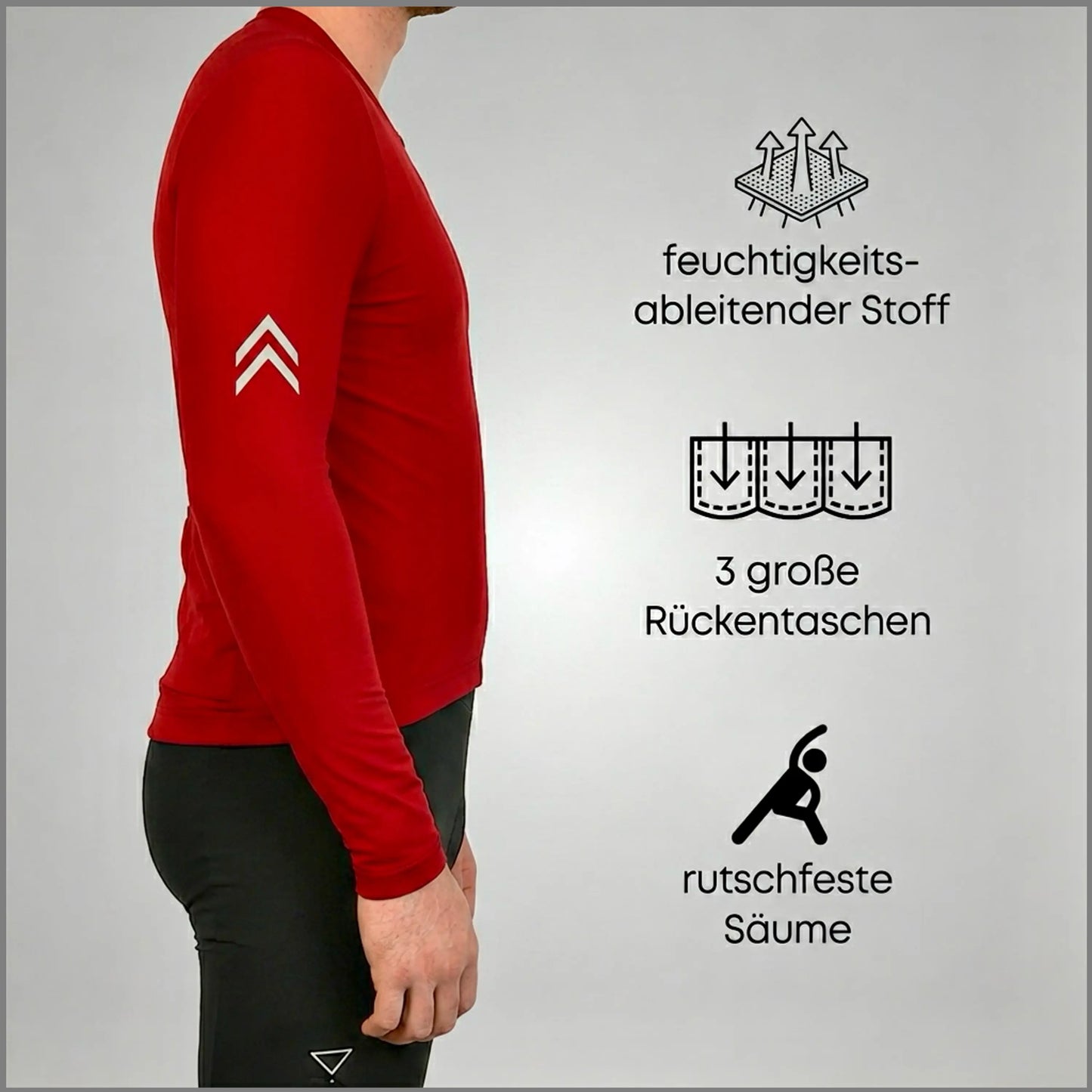 DACHS Cycling Long Jersey (Mens) – Long Sleeve – Red