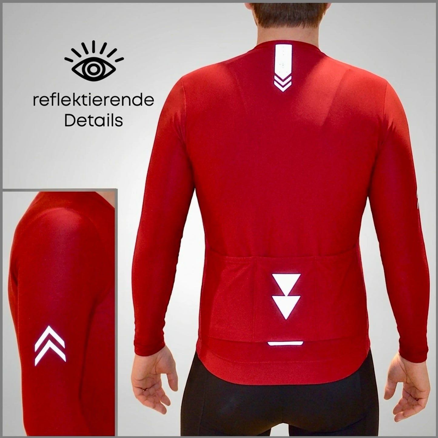 DACHS Cycling Long Jersey (Mens) – Long Sleeve – Red