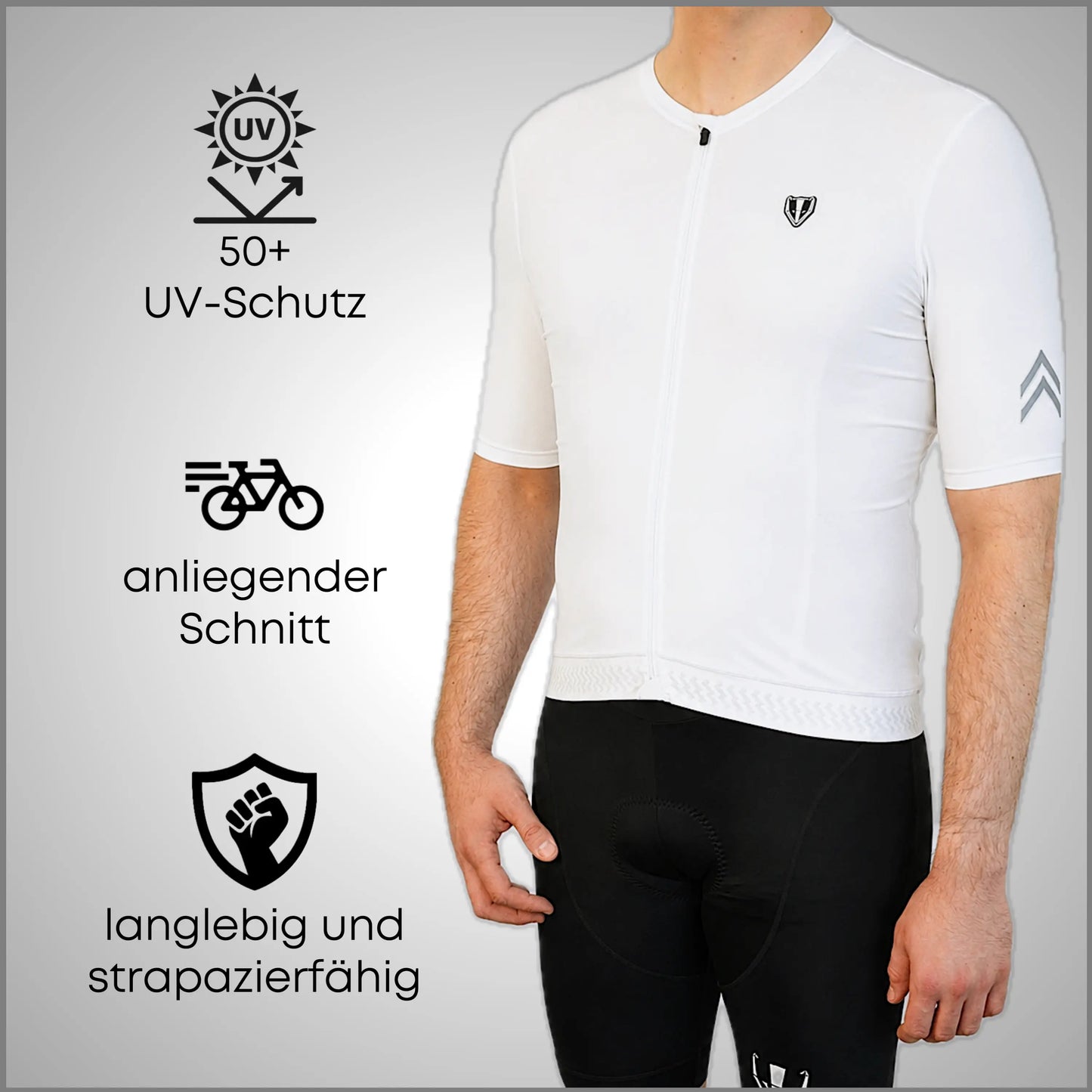 DACHS Cycling Jersey (Mens) – Short Sleeve – White