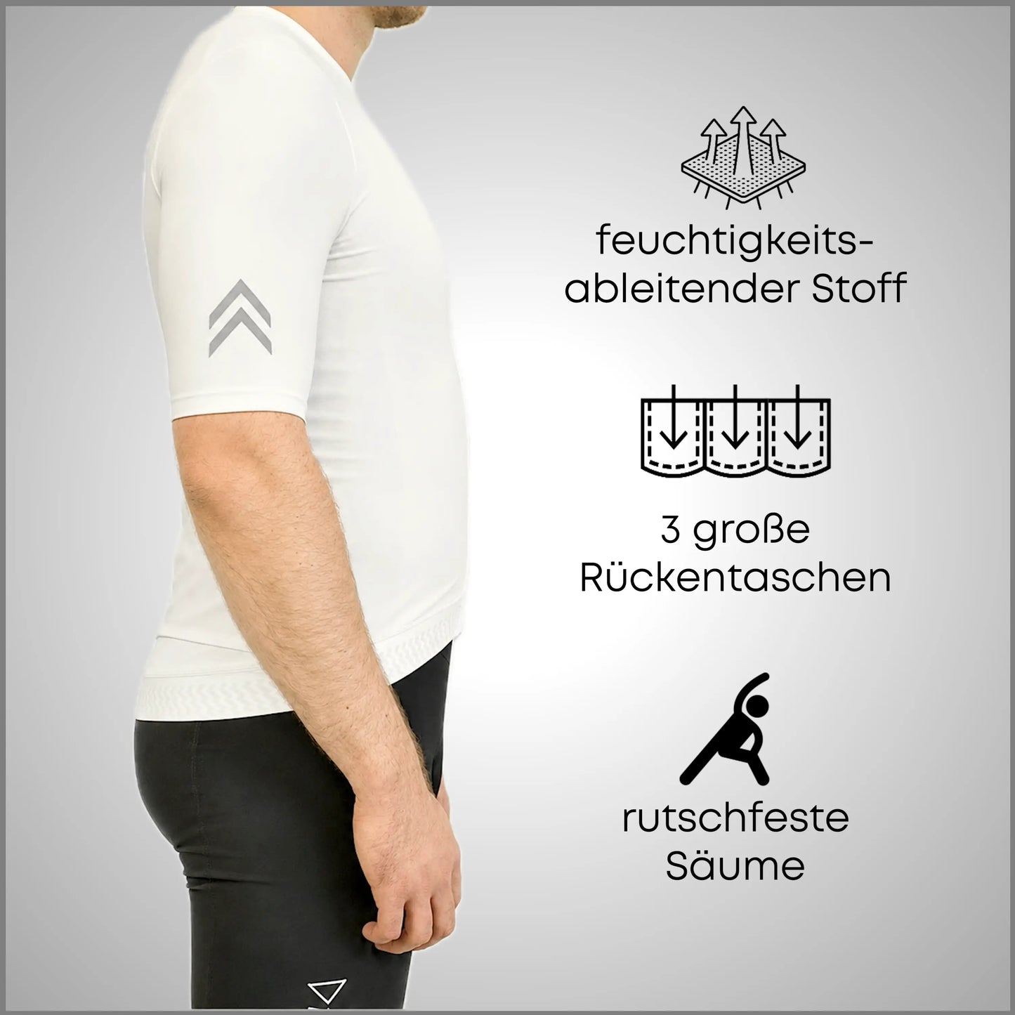 DACHS Cycling Jersey (Mens) – Short Sleeve – White