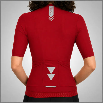 DACHS Cycling Jersey (Womens) – Short Sleeve – Red