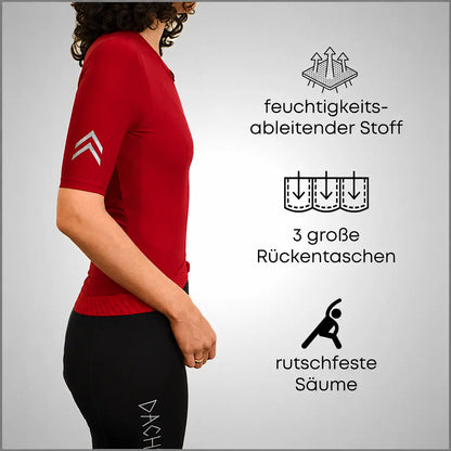 DACHS Cycling Jersey (Womens) – Short Sleeve – Red