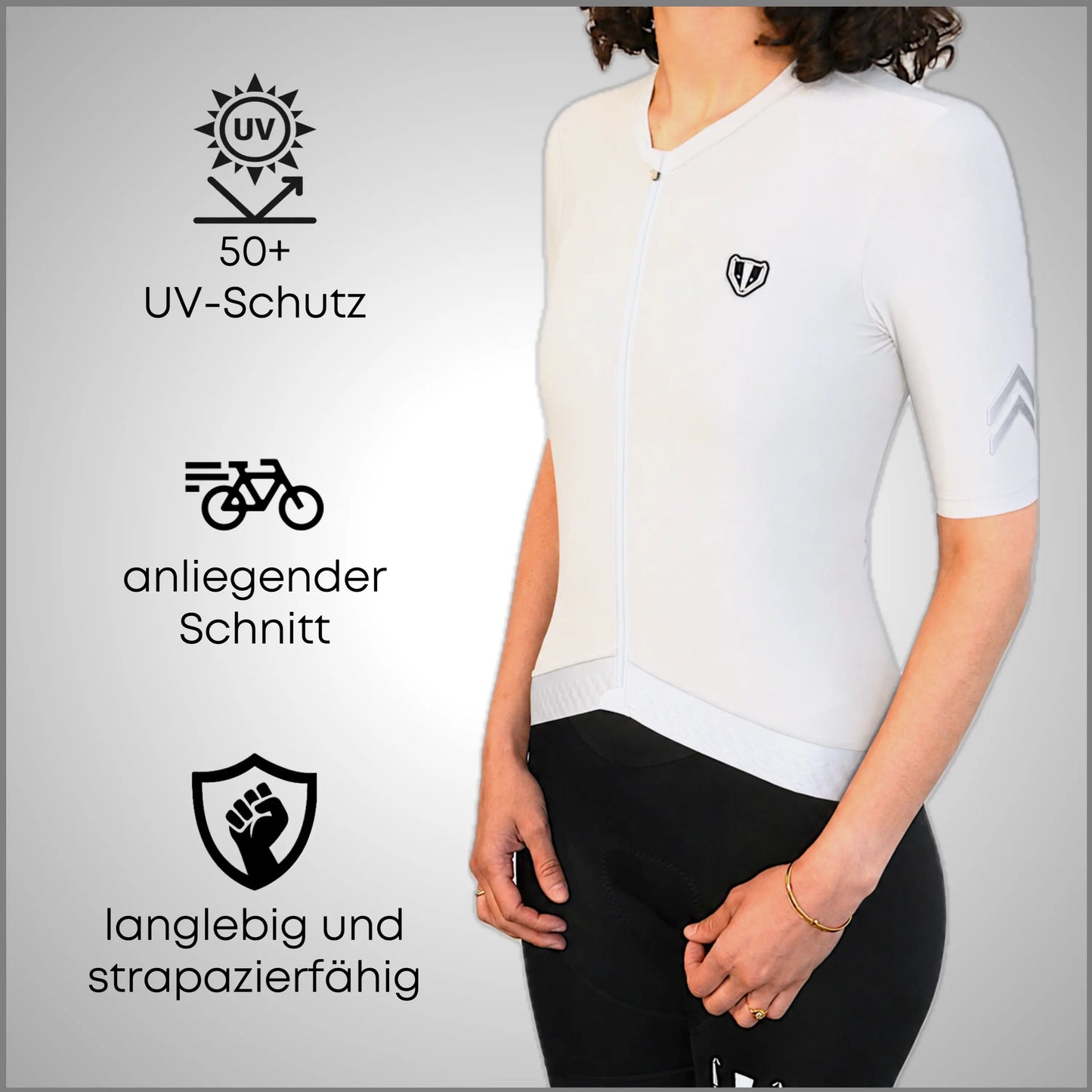 DACHS Cycling Jersey (Womens) – Short Sleeve – White