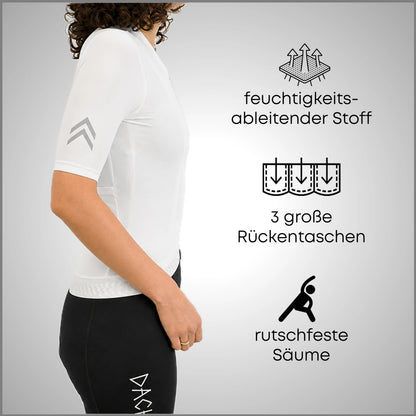 DACHS Cycling Jersey (Womens) – Short Sleeve – White