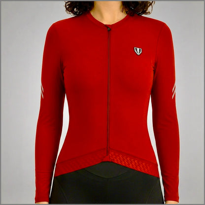 DACHS Cycling Long Jersey (Womens) – Long Sleeve – Red