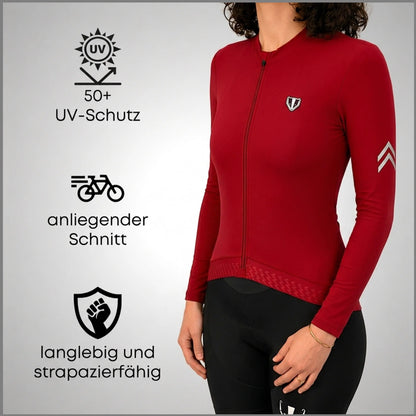DACHS Cycling Long Jersey (Womens) – Long Sleeve – Red